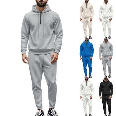 Men's Sweatshirt Suit Men's Solid Color Casual Sports Suit Sweatshirt Suit