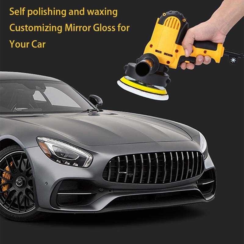 1 Set Car Beauty Waxing Machine Automotive Polishing Scratch Repair Small Electric Flat Polishing Machine EU Plug