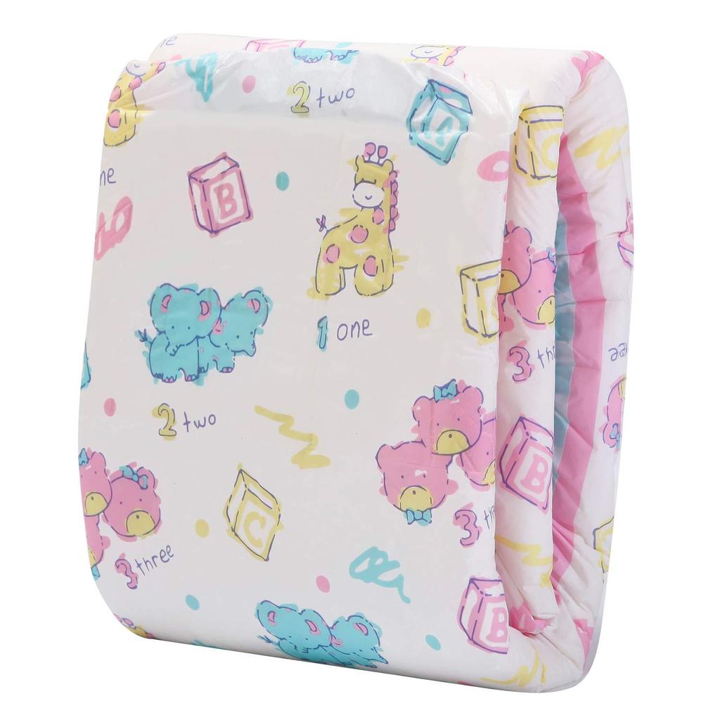 LittleForBig Adult Diapers Cute Animal Designs [Zoo] Animal Party Diaper Pants 2-Pack [L]