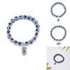 Blue Eyes Hand Bracelet With Geometric Design And Alloy Resin Material For Women