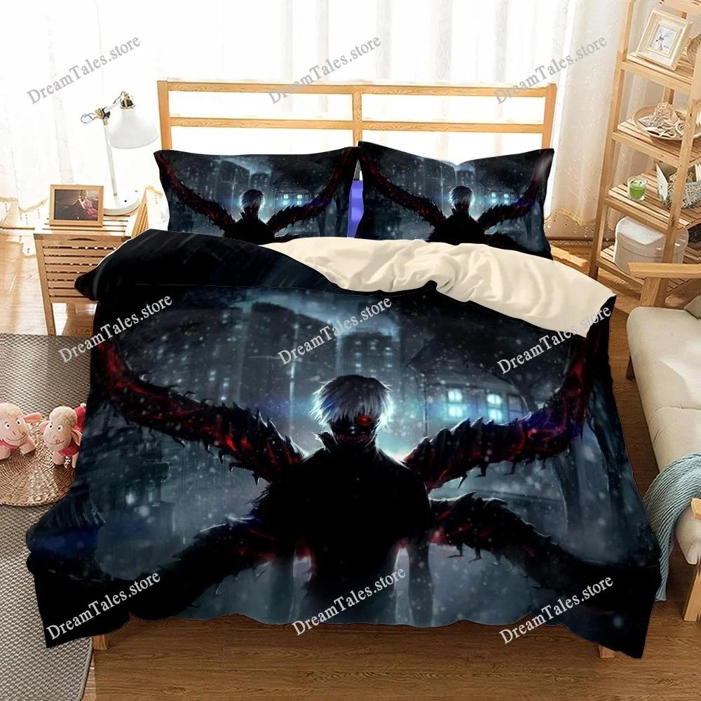 Exquisite 3D Anime Attack on Titan Wallpaper Print Bedding Set Duvet Cover Comforter Bed Youth Kids Girls Boys Luxury Gift