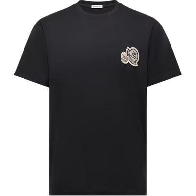 Moncler Pánské tričko s krátkým rukávem a kulatým výstřihem s nášivkou SS26 L20918C000418390Y999