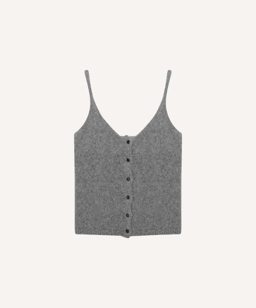 Daenkeudieo Hairy Alpaca Long Bustier - Gray