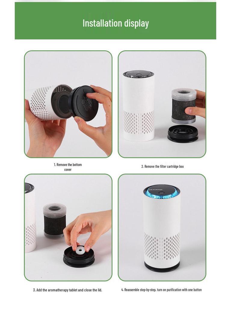 Compact Pet Air Purifier: Formaldehyde and Smoke Odor Eliminator with Negative Ion Technology
