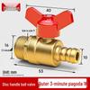 Heavy-Duty 1/2" Brass Ball Valve for Air and Water Pipes, Internal/External Thread