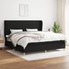 VidaXL Slat Bed Base with Mattress, Upholstered Bed with Headboard, Double Bed, Adult Bedroom Bed, Modern, 3128711
