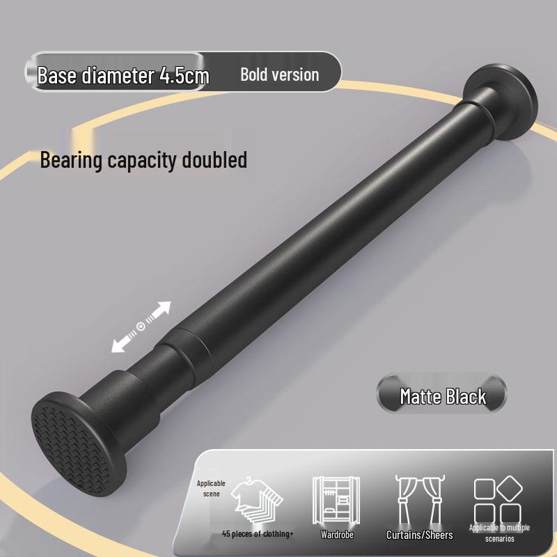 

Телескопическая штанга для сушки одежды без сверления – Стойка для гардероба из нержавеющей стали и поддержка для душевой шторки Telescopic: 0.35~0.5m Wall Distance