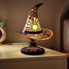 Creative LED Witch Hat Lamp Table Lamp USB Powered Night Light Resin Witch Hat Light Ornament Halloween Party Home Decor