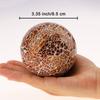 3pcs Decorative Glass Balls for Bowls 3.35inch Mosaic Glass Orbs Ball Gold Sphere Decor Globe Vases Dining Table Party Centerpiece