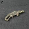 Creative Pure Brass Crocodile Scary Statue Animal Model Figurine Home Decor Decoration Accessories Halloween Decor Ornament