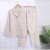 Pure Linen Pajamas for Luxury Loungewear for Long Top and Bottom Front Gentle on the Sweat Quick Winter [RAKUYUME] Women, Linen, Couples, Sleeves,