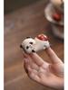 Cute Panda Yixing Purple Clay Tea Pet Ornament - Adorable Tea Table Decoration