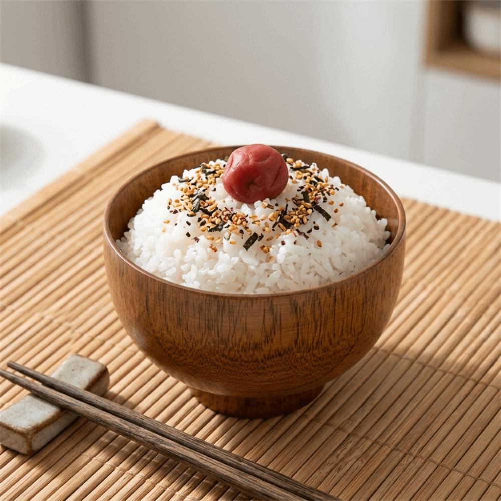 Solid Wood Noodle Bowl Thickened Anti-scald Instant Noodle Container Dining Bowl Rice Serving 9.5cm
