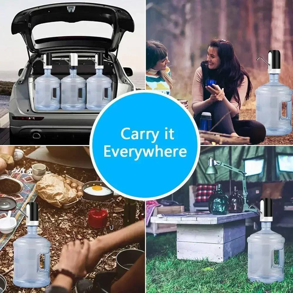 Fontanella Elettrica Portatile Pompa Acqua Erogatore Ricarica USB Interruttore Automatico Bottiglia Acqua Silenzioso Tocco 19 litri