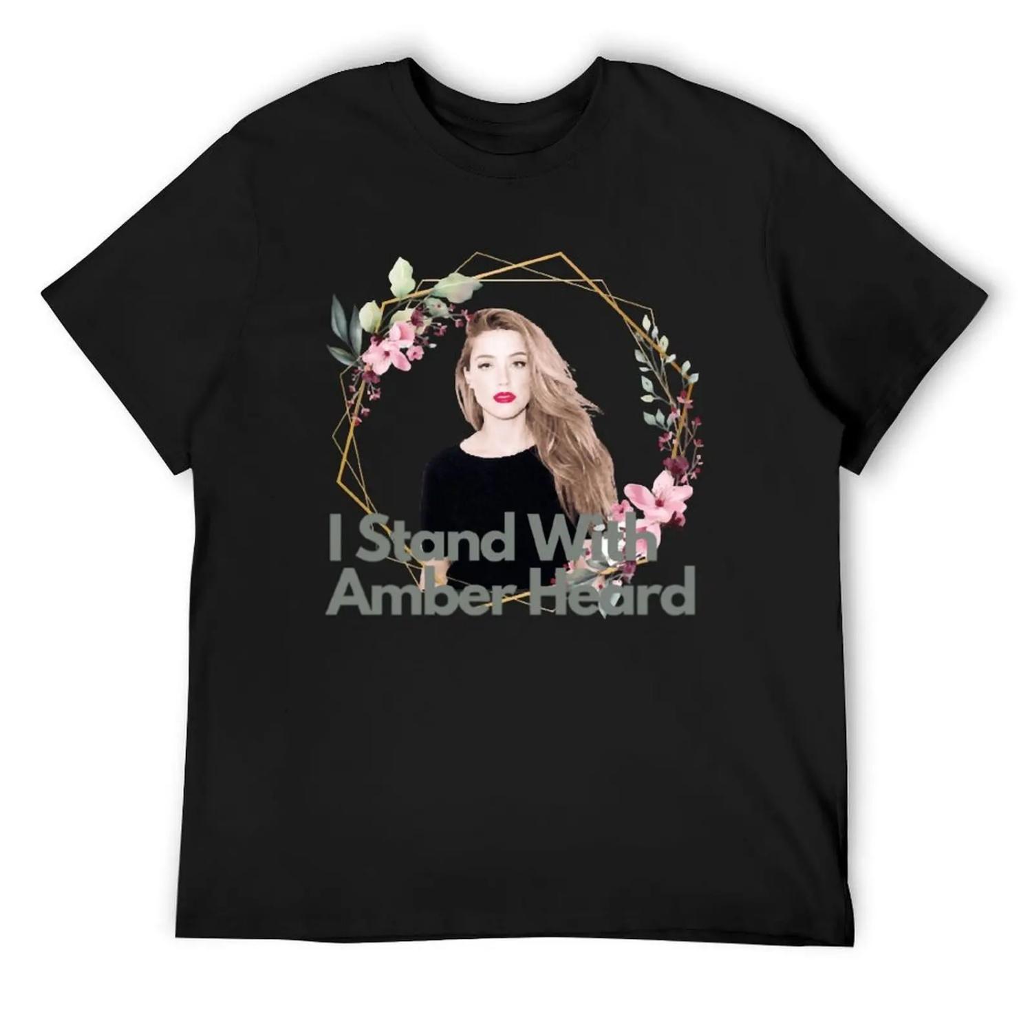 

Adaptive Energy Model Bisexual Nice I Stand With Amber Heard Floral DesignVintage T-Shirt blanks t shirt men XXXXXL