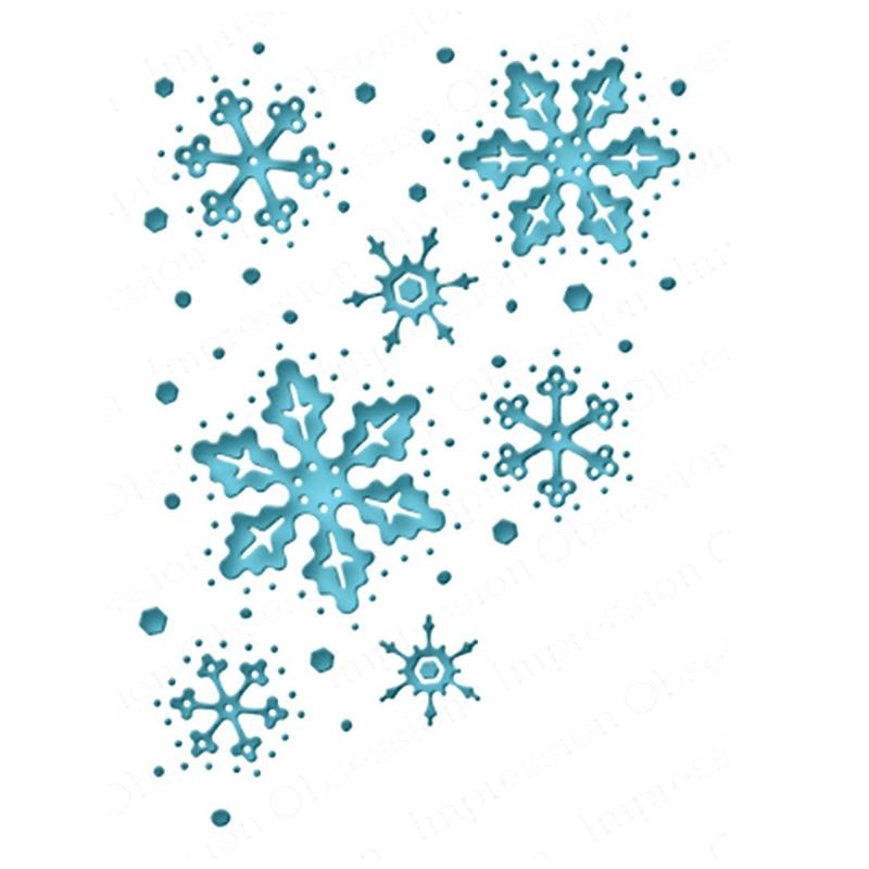 A Set of Snowflake Design Patterns Metal Cutting Die Stencil for DIY Scrapbooking Album Photo Embossing Paper Card Craft Decor