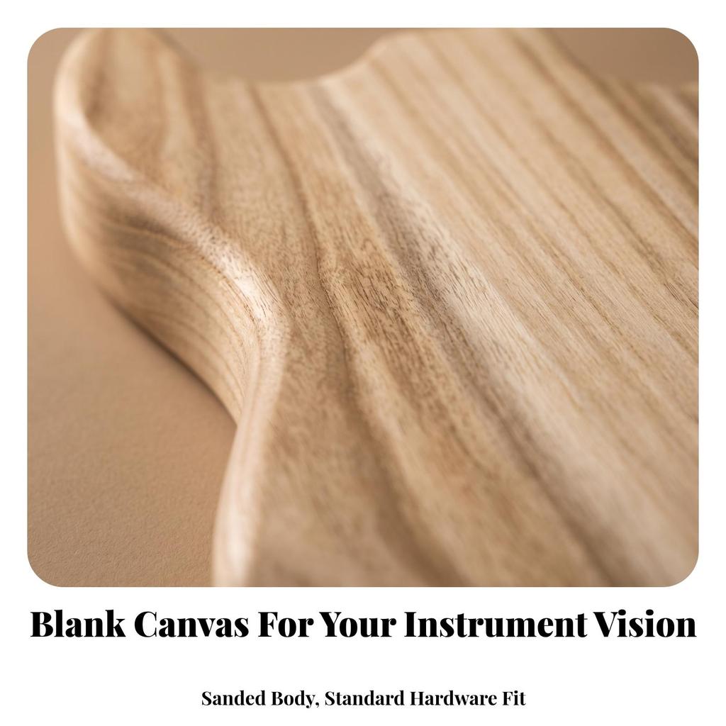 Electric Guitar Body Blank Paintable for Custom Builds, Luthiers