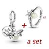 Summer Glow-in-the-dark Firefly Charm Pan Bracelet DIY Silver Gold Plated Women Jewelry Gift for Her