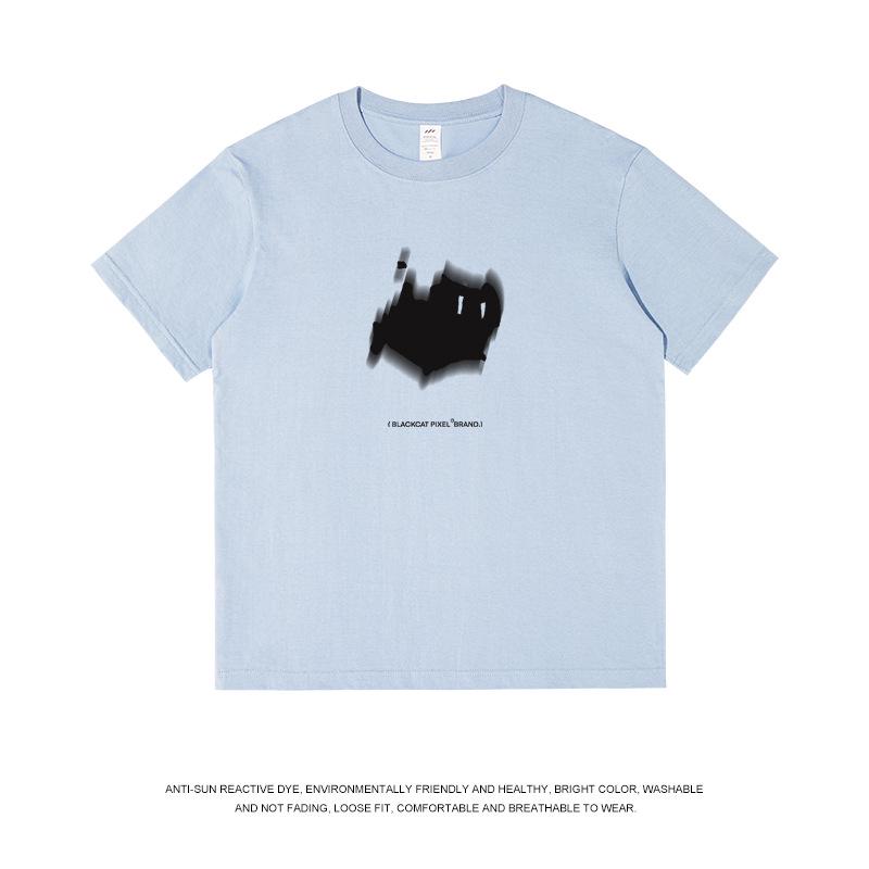 

Мужская хлопковая футболка с коротким рукавом и круглым вырезом с мультяшным принтом L (120-140 lbs)