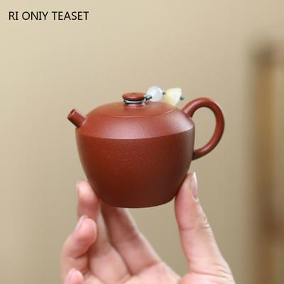 90ml Chinesische Yixing Lila Ton Teekanne Kleine Kapazität Handgemachte Teekanne Schöne Kanne Rohmaterial Zisha Teegeschirr Teezeremonie Geschenke