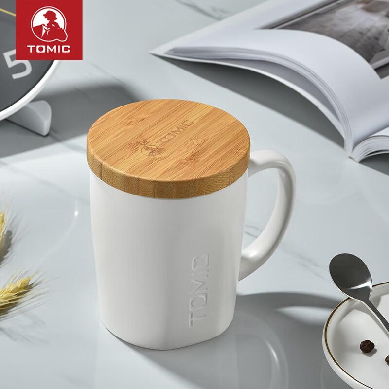 TOMIC Simple Ceramic Mug with Lid