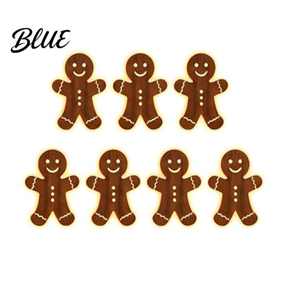 Christmas Gift for Xmas Decor Wall Silhouette Glowing Wooden Family 7Pcs Lights LED Reindeer Decorations
