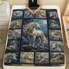 Unicorn Animal Print Flannel Blanket, High Quality Comfortable for All Seasons, Home Decor, Warmth and Comfort, Perfect for Christmas Gifts140