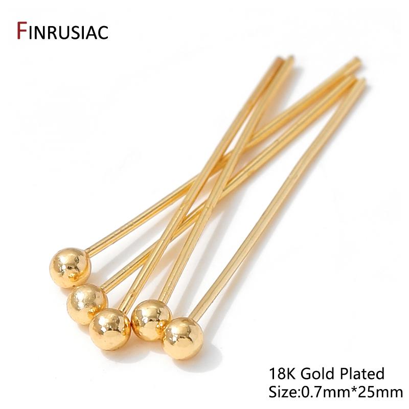 

20-40Pcs/Lot 14/18K Gold Plated Brass Ball Pins,Pins For Jewelry,Ball Head Pins For Jewelry Making Supplies,DIY Accessories 20 pieces