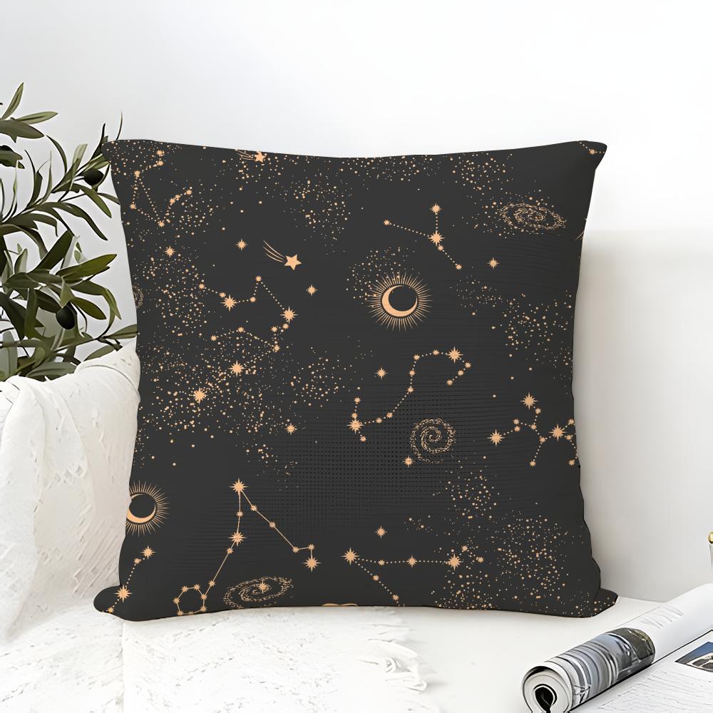 Dreamy Romantic Constellation Pattern Pillow Case Linen Pillow Case Sofa Home Decor Cushion Cover Cushion Cove
