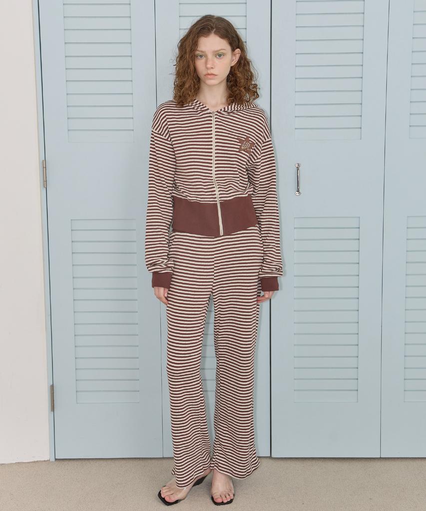 Leteoli Stripe Track Pants_Brown