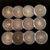 Antique Iron Box of European and American Silver Zodiac Coins
