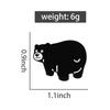 Fun Black Bear Enamel Pins Polar Bear Brooches Lapel Badges Cute Cartoon Animal Jewelry Gift for Kids Friends