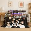 Kpop Stray Kids Gwiazda Muzyki Koc Flanelowy Miękki Ciepły Koc Rzutowy do Sypialni Salonu Łóżka Podróży Kempingu Pikniku Prezent