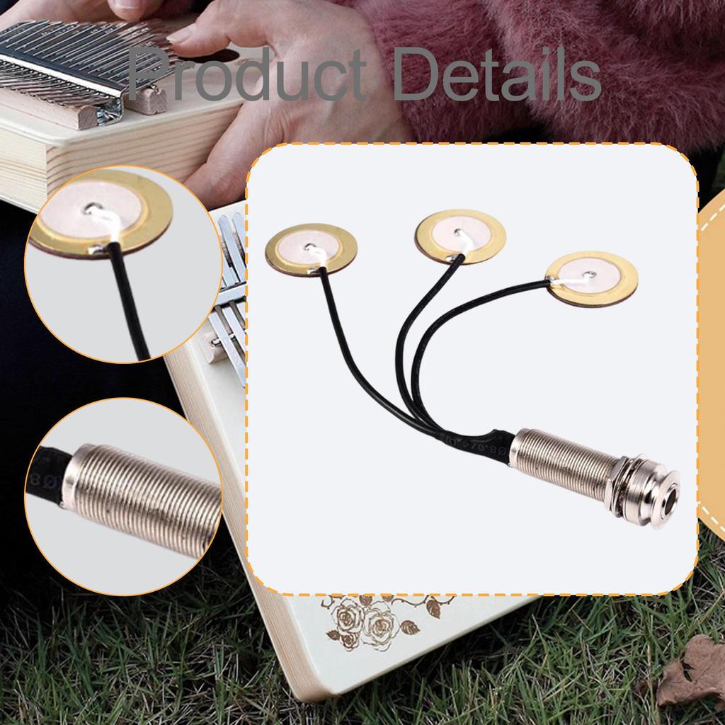 Non Drill Pickup Self Sticky Easily Install Multifunctional with 90mm Cable for Live Performance