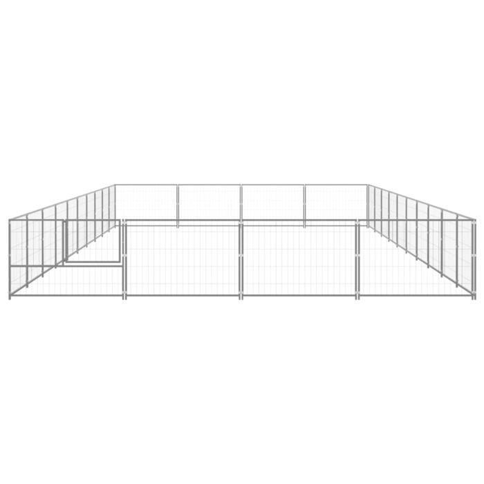 VidaXL Silver Kennel, 40 M² Steel