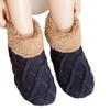 Unisex Thermal Knit Ankle Socks for Cold Weather Nonslip Grip Bottom Soles Floor Socks Thick Fleece Lined Slipper Socks