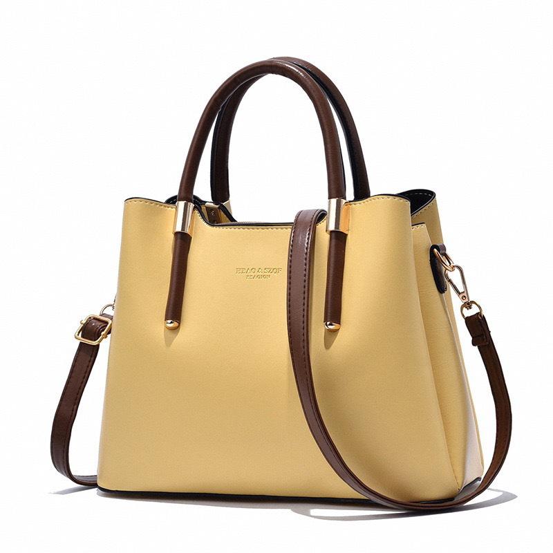 

2024 Women s Large Capacity Simple Shoulder Crossbody Handbag жёлтый