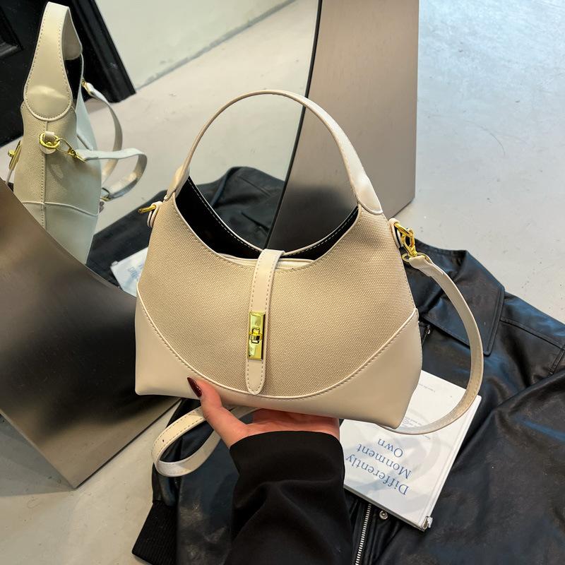 

High-end contrasting color niche design bag women s new versatile commuter handbag shoulder bag messenger women s bag белый