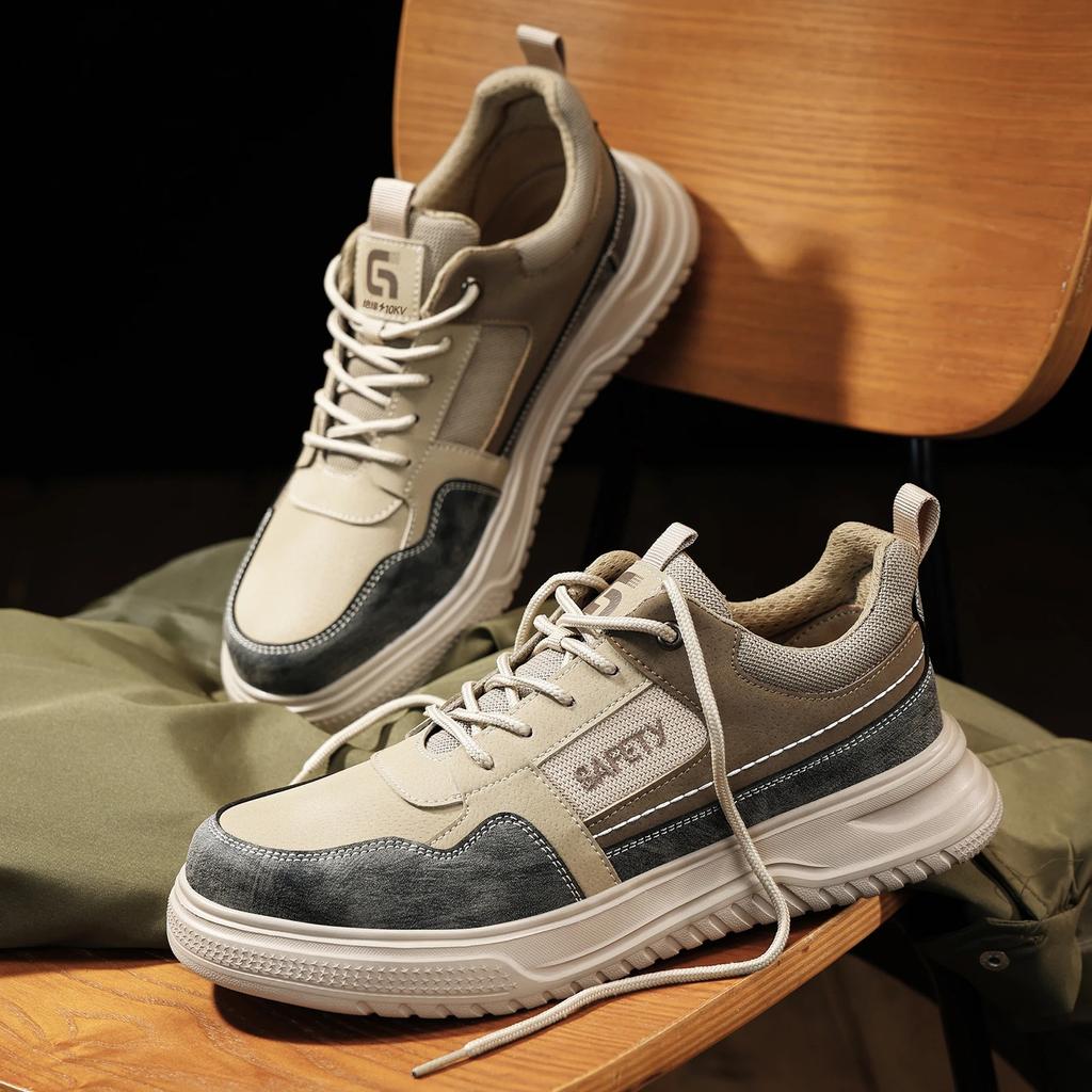 Fashion Four Seasons Insulated 10KV Safety Shoes Men Work Boots Anti-smash Breathable Electrician Welding Puncture-Proof Work Men Shoes