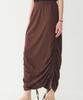 STUDIO TOMBOY Shirred String Banding Long Skirt_Dark Brown 9106232219