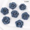 3/5PCS Blue Artificial Flowers Heads Fake Flowers Wedding Decoration Bride DIY Clothes Headwear Accessory Craft Gifts Ornament