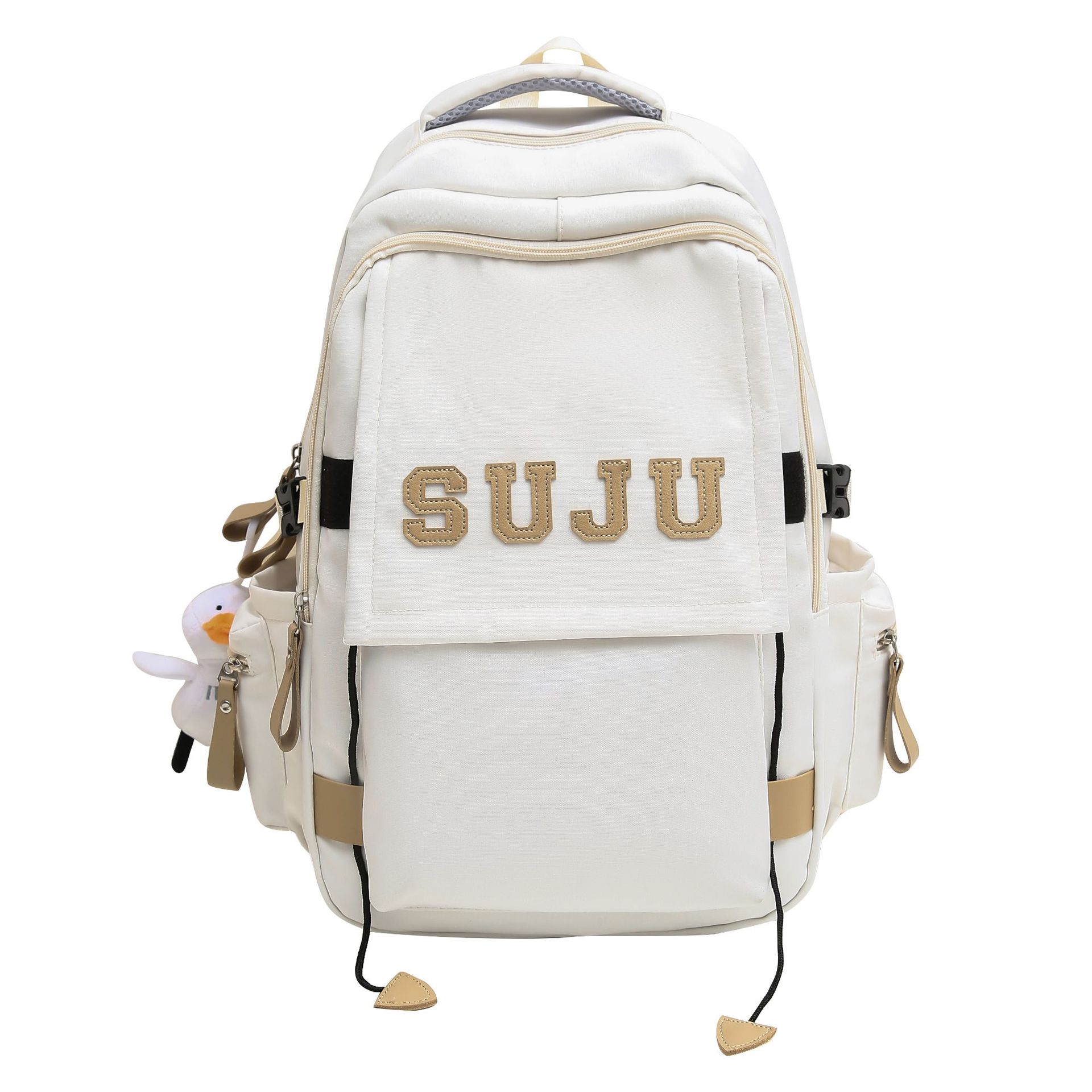 

Женский школьный рюкзак, студенческий рюкзак с буквенным принтом, рюкзак большой емкости для мужчин белый