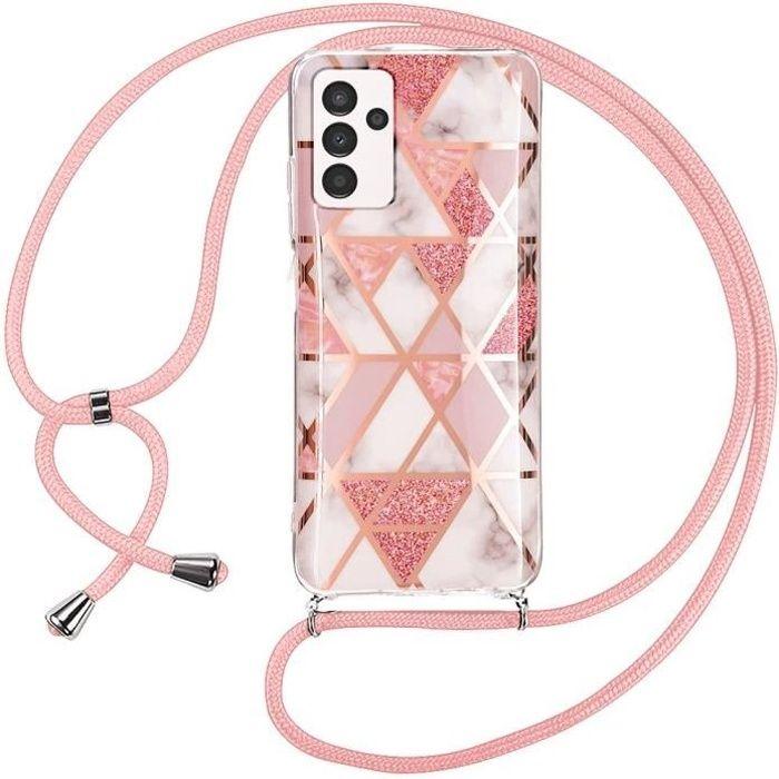 Coque de Protection - Samsung - Galaxy A13 5G - Semi-rigide - Rose Motif Marbre - Légère