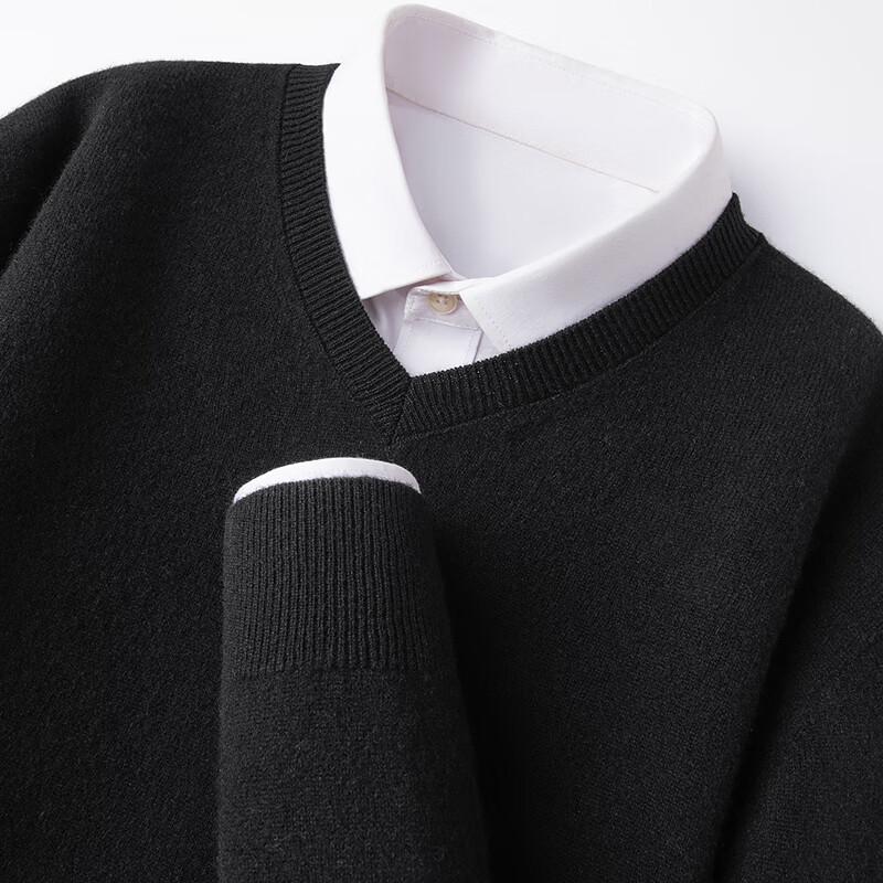 

FAPAI Men s Crew Neck Cashmere Blend Sweater 2XL