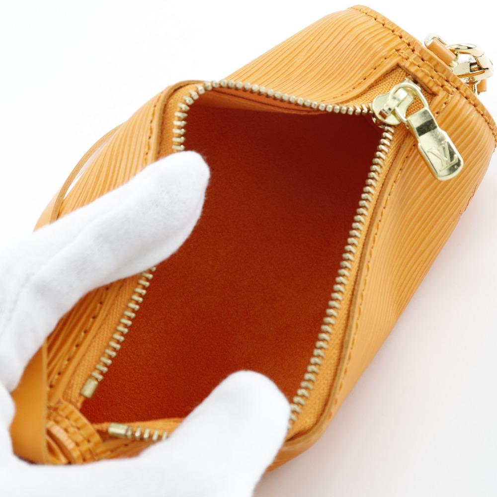 Louis Vuitton Soufflot Handbag M5222H Mandarin Orange Epi Leather Women Used