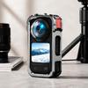 Lens Clearance Camera Cage for X6 Panoramic Camera, Metal Quick Mount Frame with Display Access, Side Controls, and Travel Recording Use