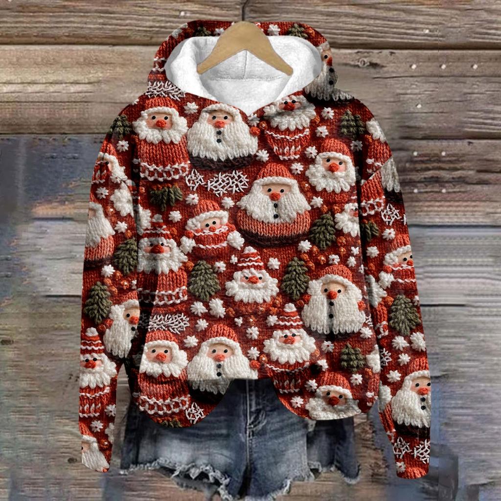 Cappotto da uomo in peluche caldo con stampa maglione in pile cappotto casual maglione tascabile cappotto autunno inverno