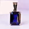 Blue Tanzanite Natural 925 Sterling Silver 18 ct Emerald Gem'S Pendant Gemstone Jewelry Gift
