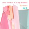 Colorful Binder Dividers 3 Holes Designs Sturdy PP for Notebook Journals Daily Organization