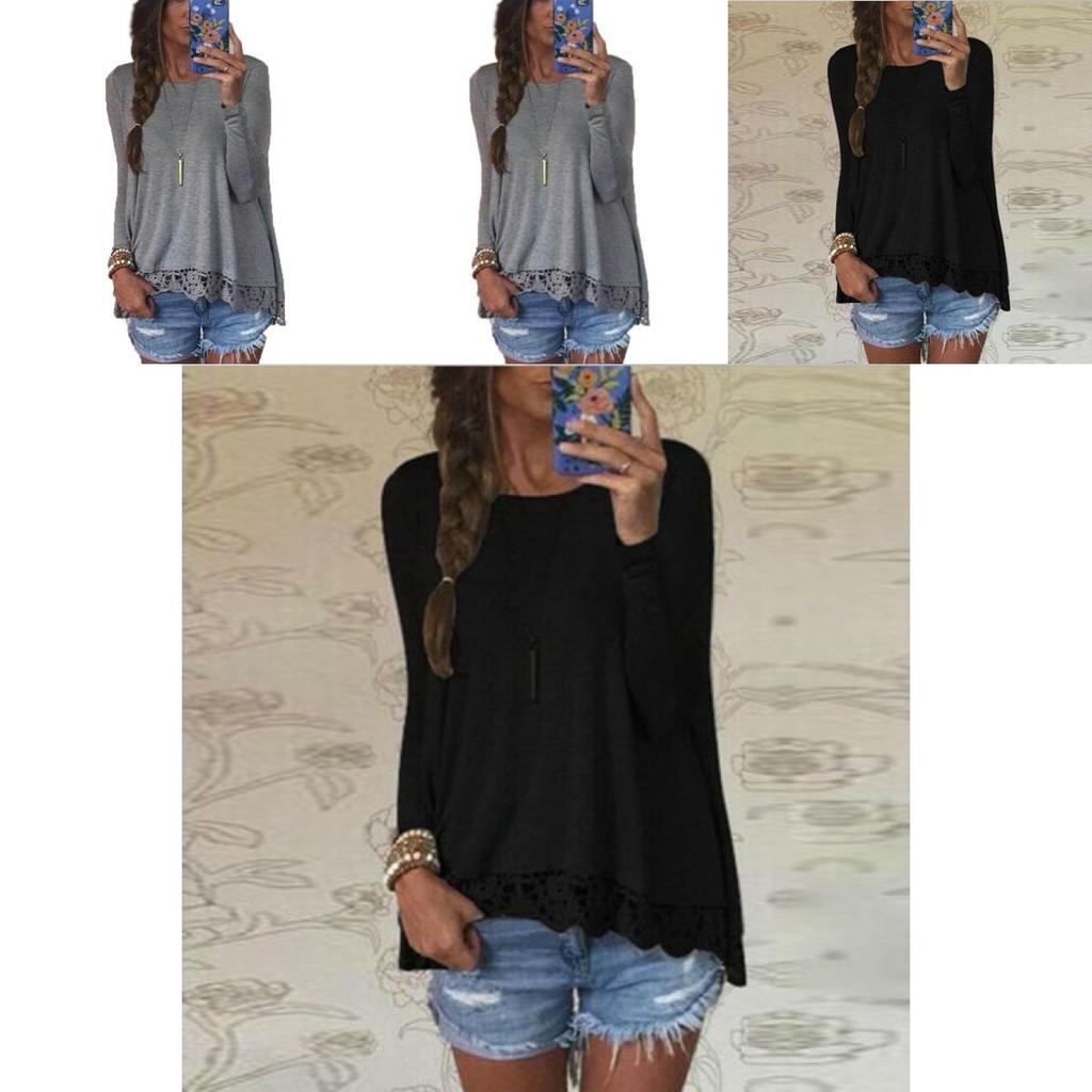 Timeless Elegance Femme Blouse Manches Longues With Lace Detailing In Comfortable Cotton